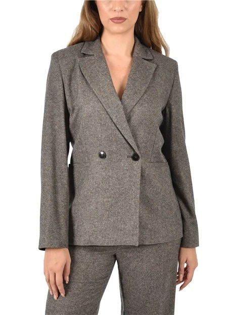 BLAZER IN FLANELLA DOPPIOPETTO DONNA MARRONE