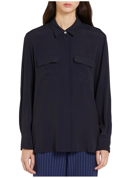 CAMICIA A MANICA LUNGA CALABRA DONNA BLU