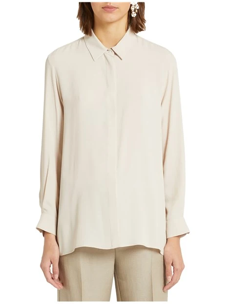 CAMICIA CABIRIA IN MISTO SETA DONNA BIANCO