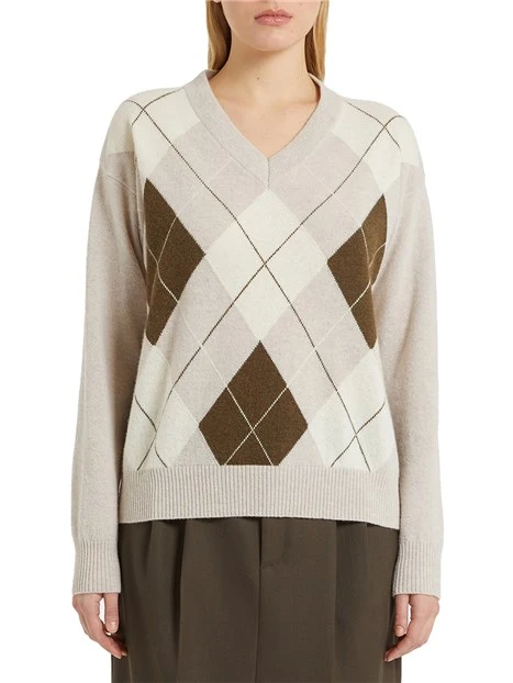 MAGLIA GIROCOLLO IN LANA MISTO CASHMERE MOIRA DONNA BEIGE