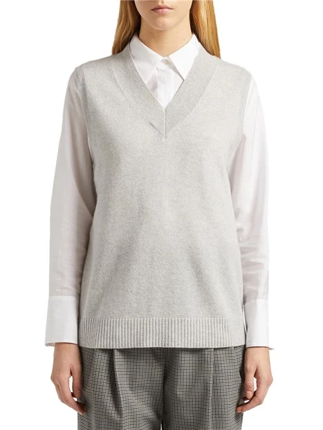 GILET IN CASHMERE SEVERO DONNA GRIGIO