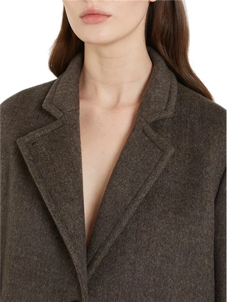 CAPPOTTO LUNGO IN LANA GIOSTRO DONNA MARRONE