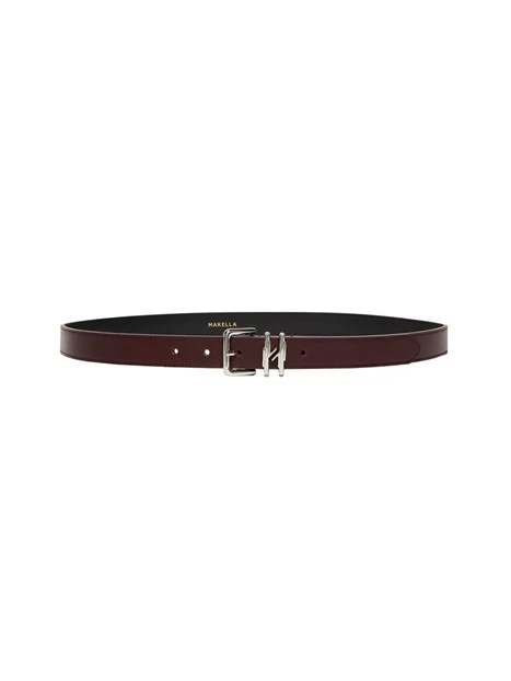CINTURA IN PELLE CON PASSANTE DONNA BORDEAUX