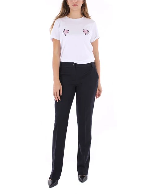 PANTALONE CHINO CON BOTTONE A CONTRASTO DONNA GRIGIO