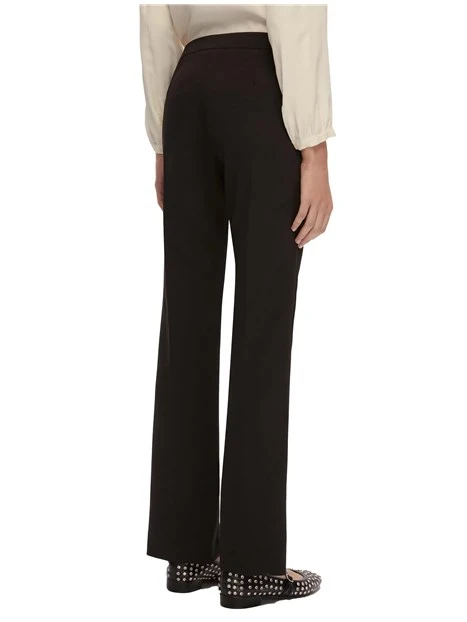 PANTALONI ZAMPA CON PIEGA STIRATA DONNA NERO
