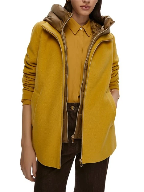 CAPPOTTO IN PANNO SOFT DONNA GIALLO