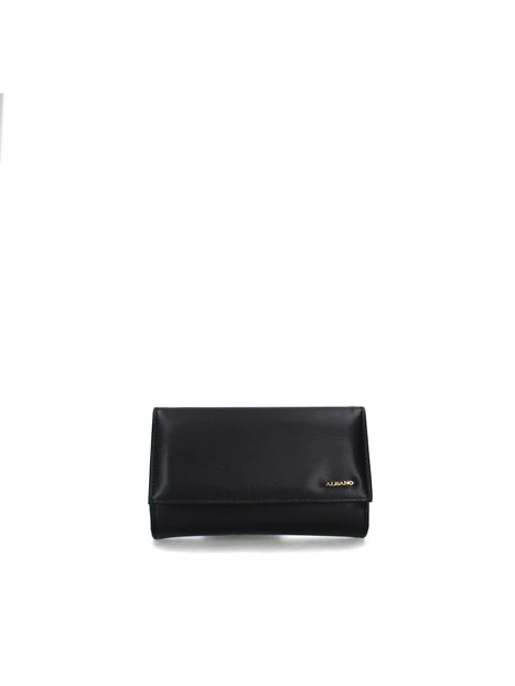 POCHETTE A1014-S SOFT TARGHETTA ORO DONNA NERO