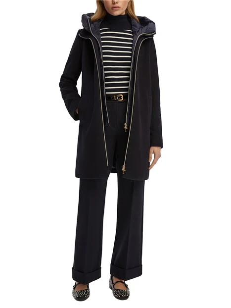 CAPPOTTO PANNO SOFT DONNA BLU NAVY