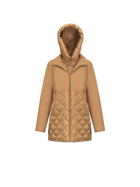 CAPPOTTO CORTO IN PANNO SOFT DONNA MARRONE