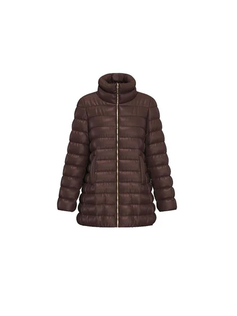 PIUMINO CORTO IMBOTTITO FULL ZIP DONNA BORDEAUX