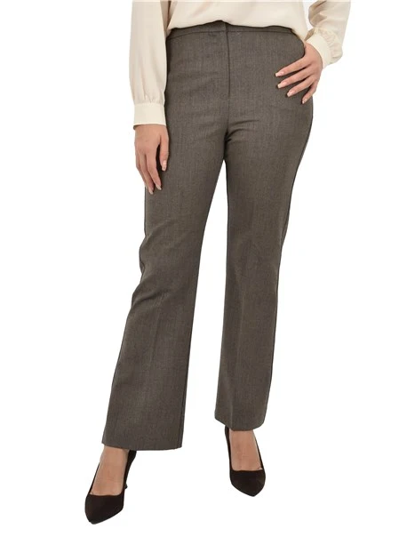 PANTALONI A ZAMPA CON PINCES TORQUAY DONNA MARRONE