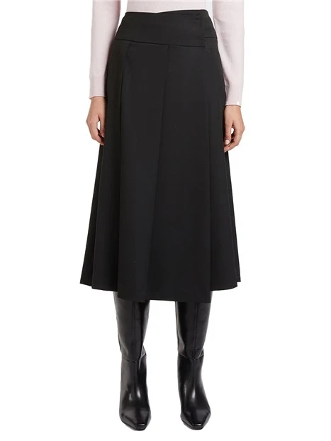 GONNA LUNGA  A PIEGHE STRESA DONNA NERO
