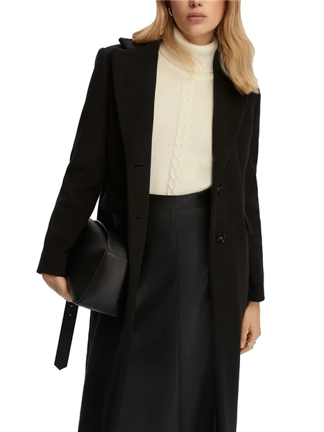 CAPPOTTO IN PANNO DONNA NERO