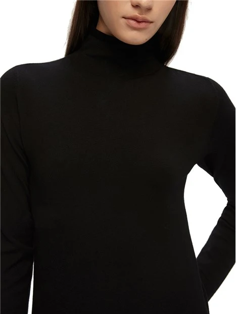 MAGLIA DOLCEVITA FILATO IN VISCOSA DONNA NERO