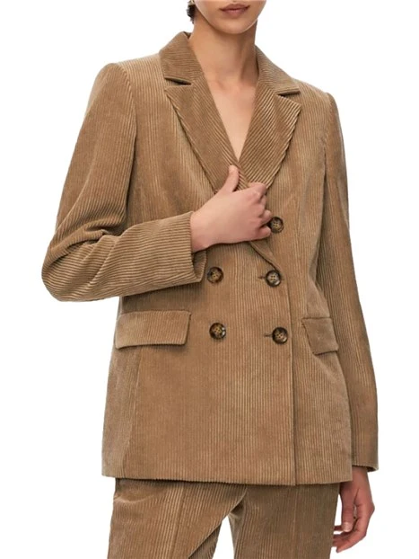 GIACCA BLAZER DOPPIOPETTO A COSTE CALAIS DONNA MARRONE