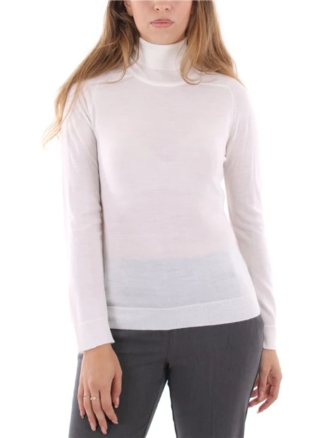 MAGLIA DOLCEVITA FIT ADERENTE DONNA  BIANCO