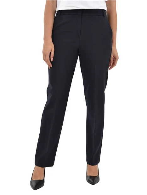 PANTALONI CHINO CON CHIUSURA NASCOSTA DONNA BLU