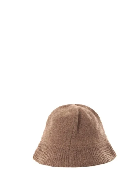 CAPPELLO A SECCHIELO IN MISTO LANA DONNA MARRONE