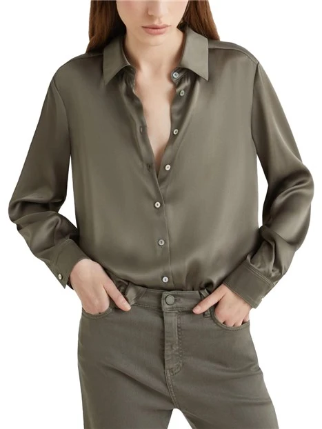 CAMICIA MISTO SETA BUNNY DONNA VERDE