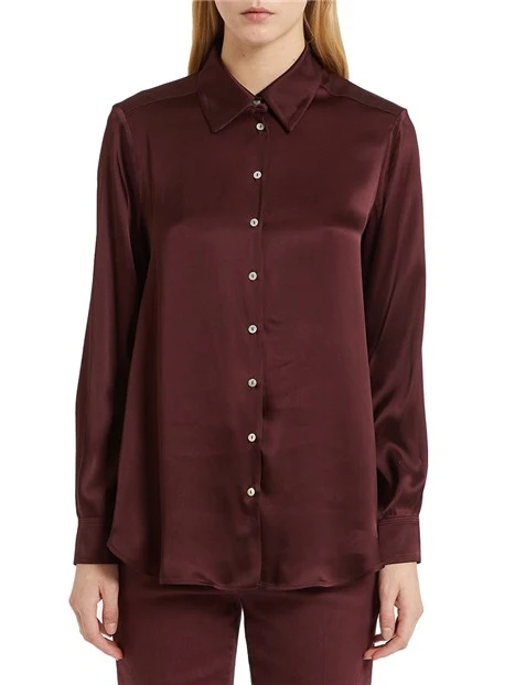 CAMICIA MISTO SETA BUNNY DONNA BORDEAUX