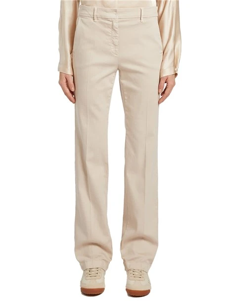 PANTALONI A SIGARETTA ROVO DONNA BIANCO