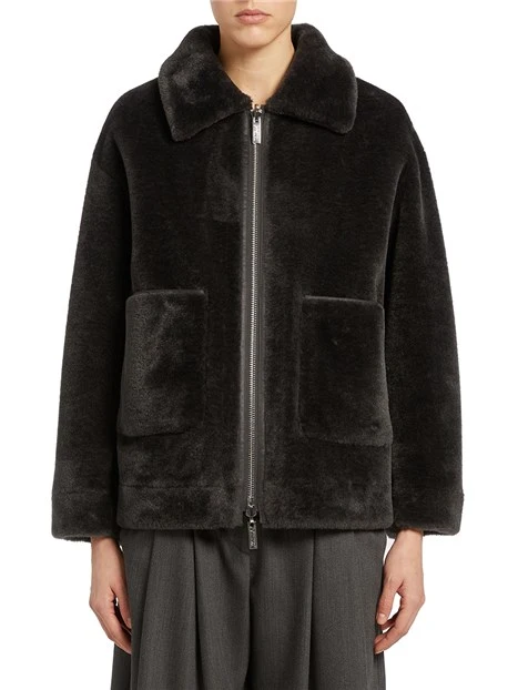 CAPPOTTO CORTO MONTONE FRESA DONNA ANTRACITE
