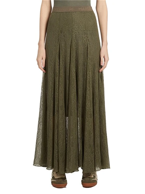 GONNA LUNGA IN PIZZO AVENUE DONNA VERDE