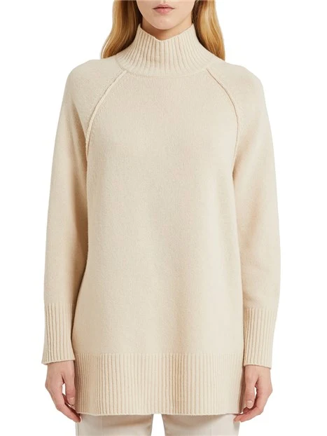 DOLCEVITA IN LANA CON SPACCHI DONNA BIANCO