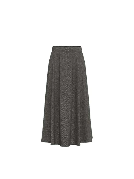 GONNA LUNGA IN FLANELLA SVASATA DONNA BIANCO