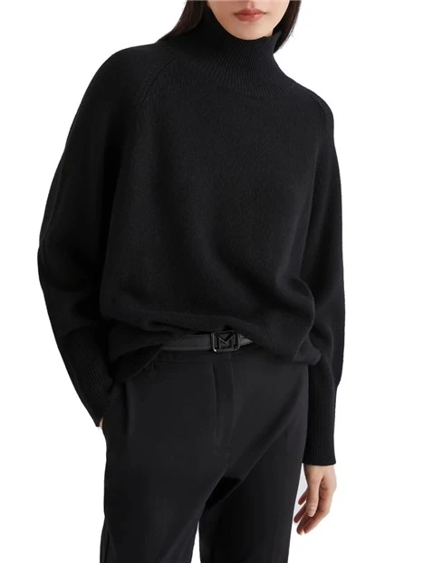 MAGLIA GIROCOLLO IN LANA E CASHMERE ISMAELE DONNA NERO