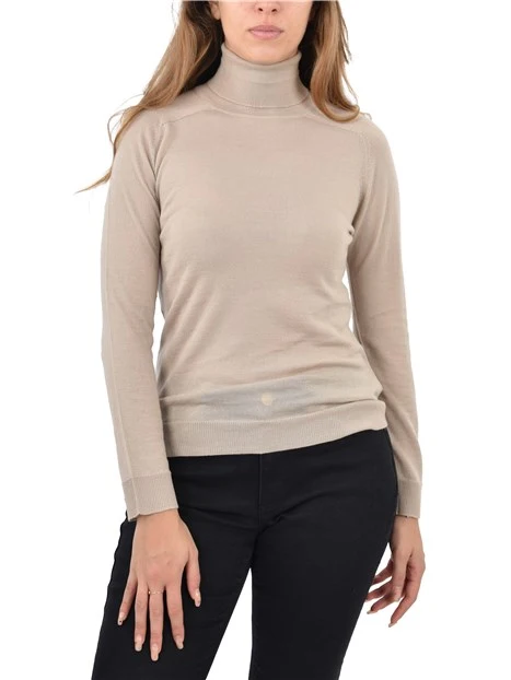 MAGLIA DOLCEVITA FIT ADERENTE DONNA  BEIGE