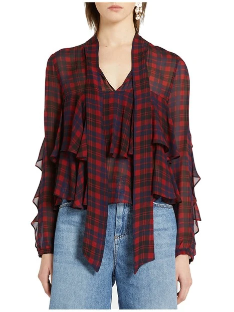 BLUSA CON SCOLLO A V GALA DONNA ROSSO