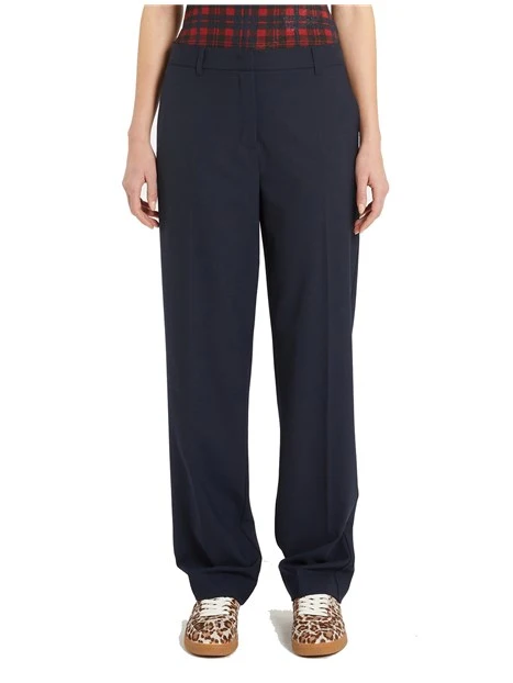 PANTALONE IN MISTO LANA MOTRICE DONNA BLU