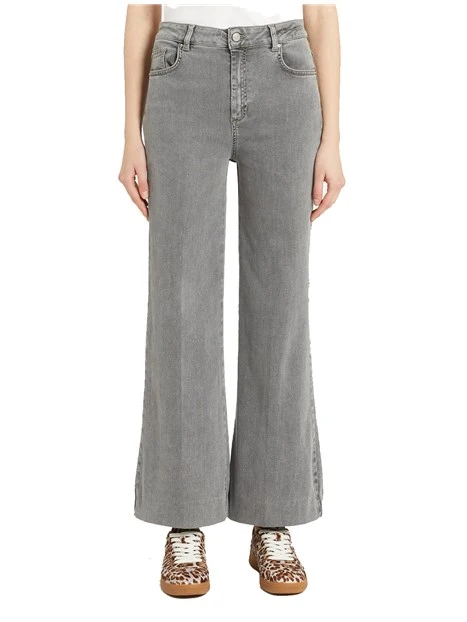PANTALONI PALAZZO WLCROP DONNA GRIGIO