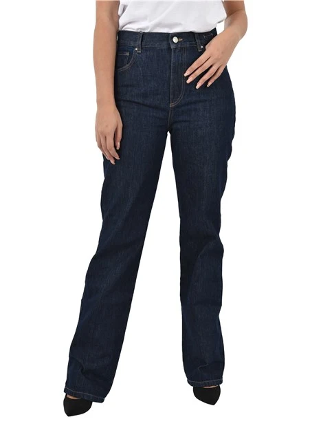 JEANS REGULAR CON IMPUNTURE DONNA BLU