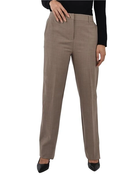 PANTALONE IN MISTO LANA MOTRICE DONNA FANGO