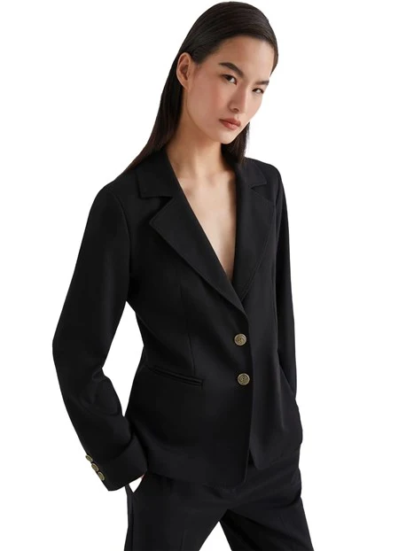 GIACCA BLAZER IN PUNTO MILANO DEBUTTO DONNA NERO