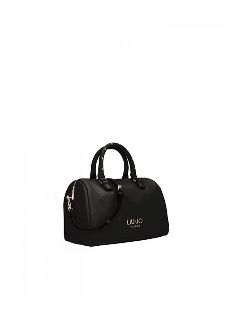 BORSA A MANO CON DETTAGLI IN METALLO DONNA NERO