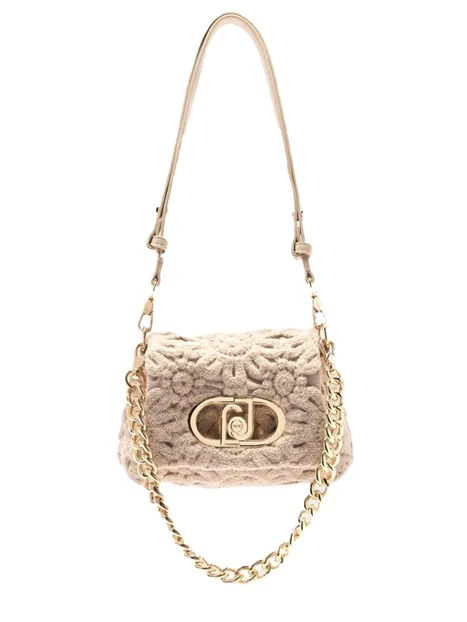 BORSA A SPALLA RICAMATA DONNA AVORIO