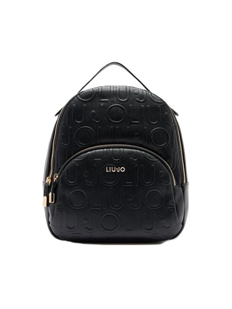 ZAINO CON LOGO A RILIEVO DONNA NERO