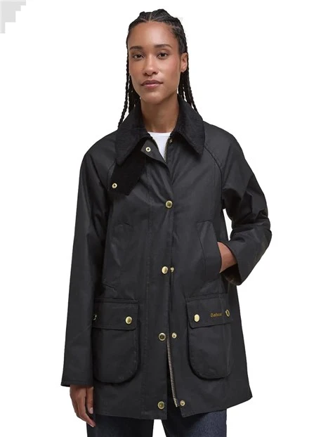 GIACCA CERATA MODERN BEADNELL DONNA NERO