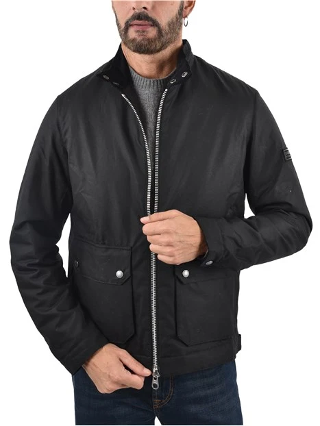 GIACCA CERATA CON IMBOTTITURA UOMO NERO