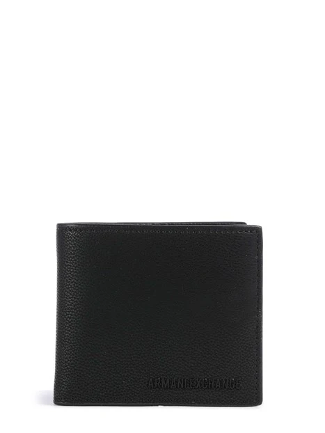 PORTAFOGLIO COMPATTO IN SIMILPELLE UOMO NERO