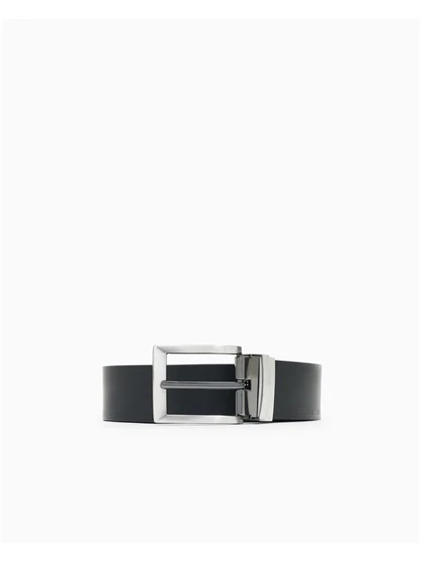 CINTURA IN PELLE REVERSIBILIE UOMO NERO