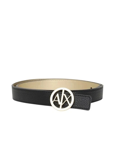 CINTURA IN ECOPELLE REVERSIBILE IN PELLE DONNA NERO