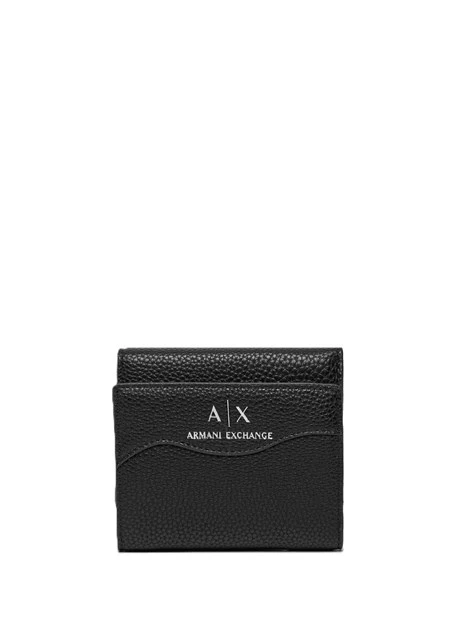 PORTAFOGLIO COMPATTO CON CHIUSURA A BOTTONE DONNA NERO