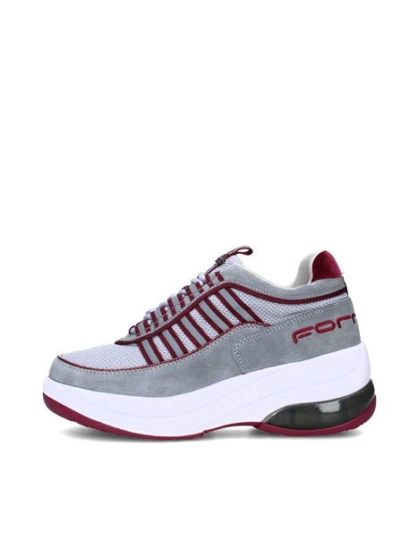 SNEAKERS PLATFORM UP CON LOGO DONNA GRIGIO