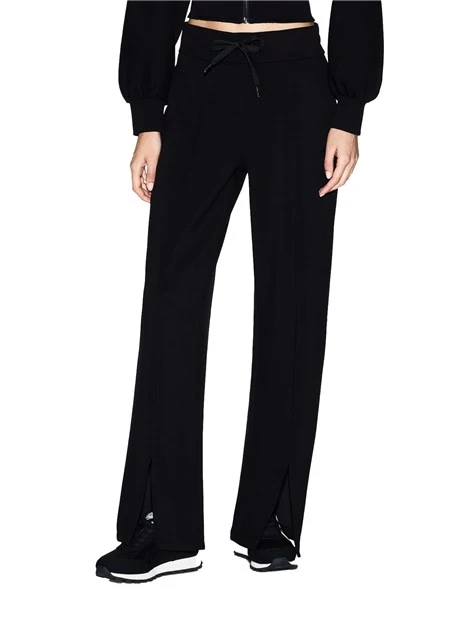 PANTALONI JOGGERS CON SPACCO ALLE CAVIGLIE DONNA NERO