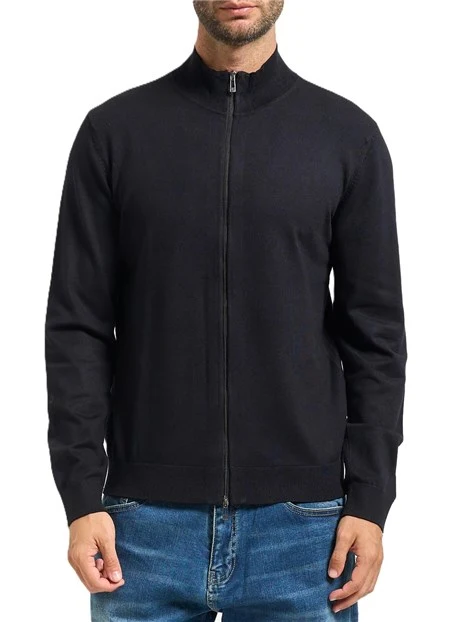 CARDIGAN CON ZIP A DOPPIO CURSORE UOMO BLU