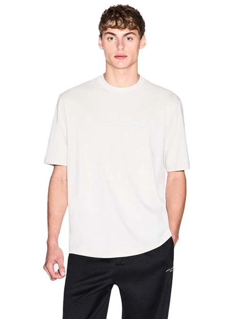 T-SHIRT MANICA CORTA CON DTAMOA GRAFICA SUL RETRO UOMO BIANCO